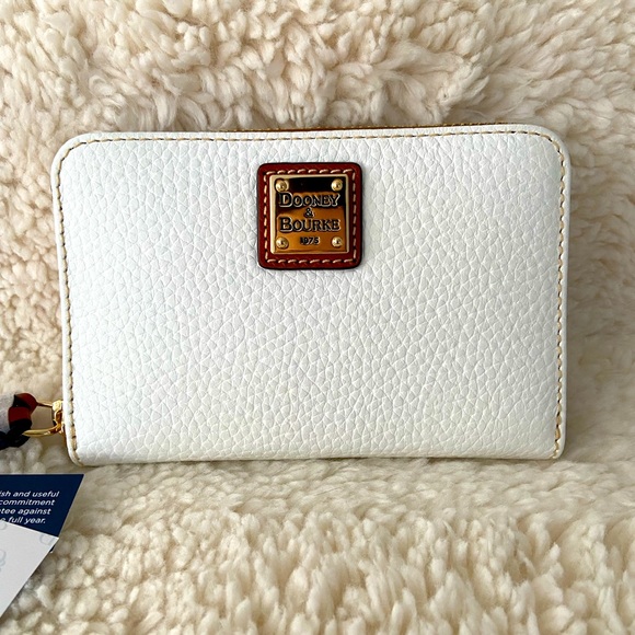 Dooney & Bourke Handbags - Dooney & Bourke Pebble Grain Medium Zip Around Wallet